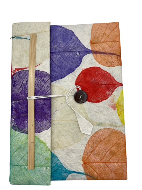 Lokta Notizbuch – Colourful Leaves – 21x15 cm – 45 Seiten
