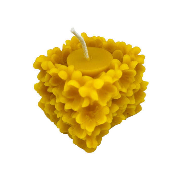Bienenwachskerze Blütenwürfel
