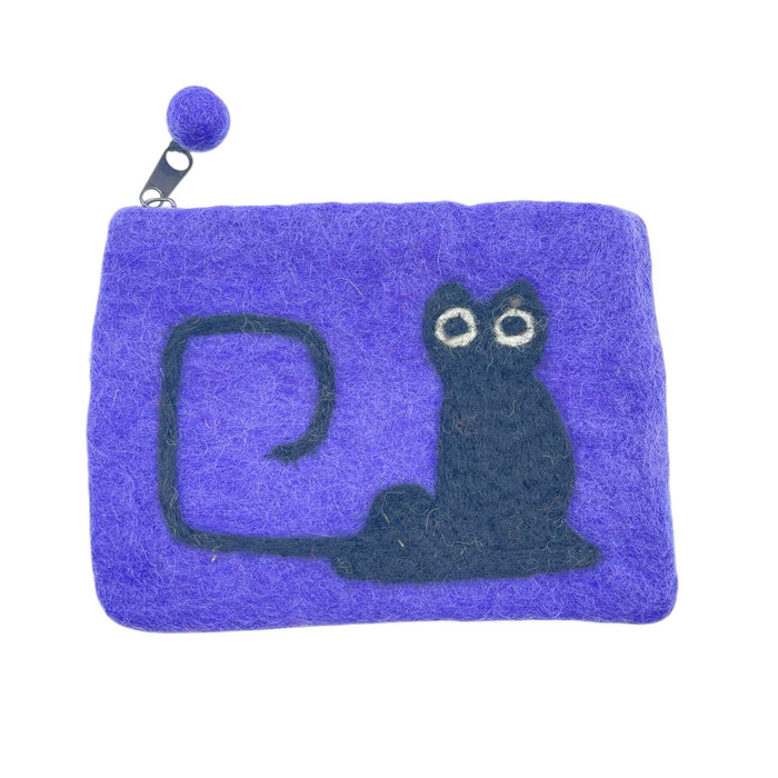 Filz-Täschchen – Mitzekätzchen violett