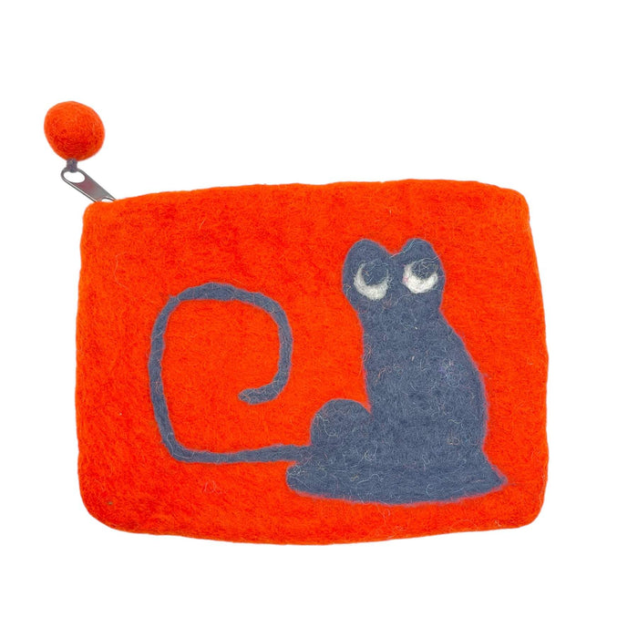 Filz-Täschchen – Mitzekätzchen orange