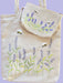 Handbesticktes Set aus Einkaufstasche und Täschli mit Lavendelblüten-Motiv aus Baumwolle