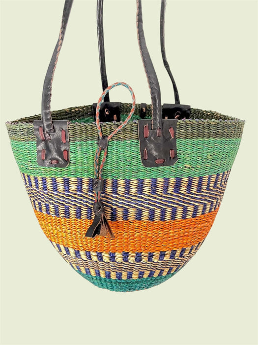 Basket Bag Hannah – Handgeflochtene Umhängetasche aus Elefantengras