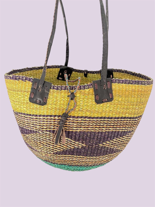 Basket Bag Merida – Handgeflochtene Umhängetasche aus Elefantengras