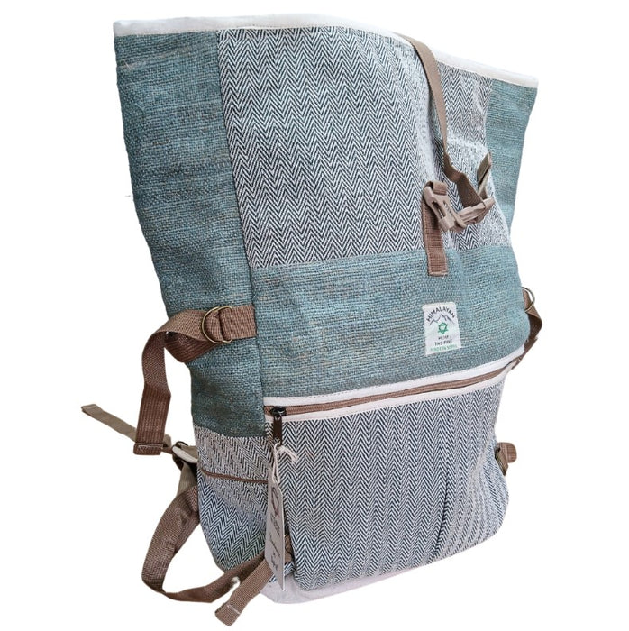 NaturPur Trekking-Rucksack aus Hanf – Salbei