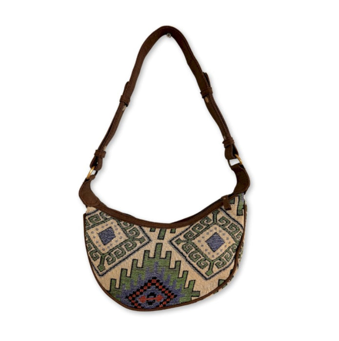 Jacquard Hobo Bag – Natur / Geo Muster