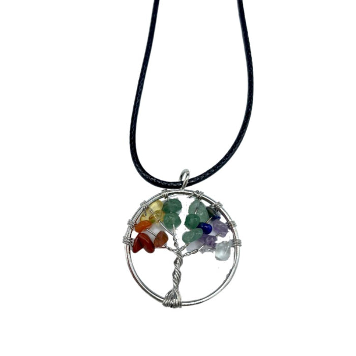 Lebensbaum Anhänger Kette – Chakra Balance