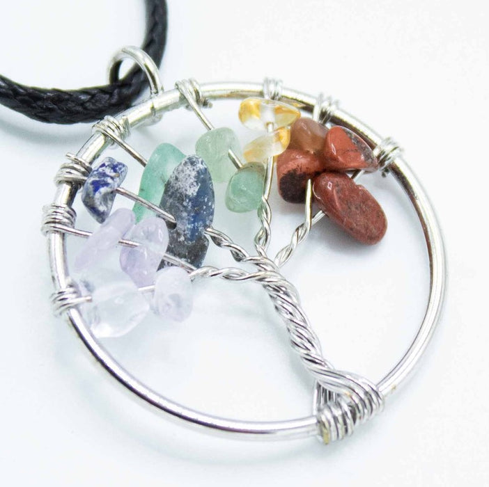 Lebensbaum Anhänger Kette – Chakra Balance