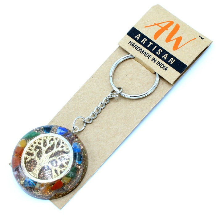 Orgonite Schlüsselanhänger – Chakra Tree of Life