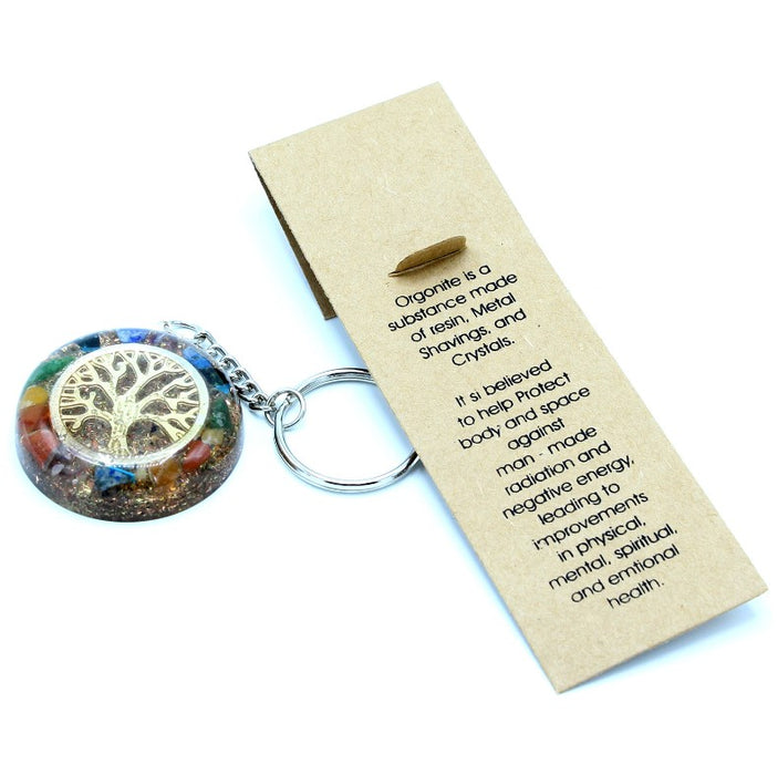 Orgonite Schlüsselanhänger – Chakra Tree of Life