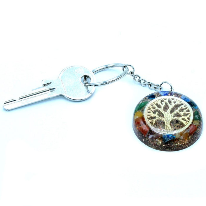 Orgonite Schlüsselanhänger – Chakra Tree of Life
