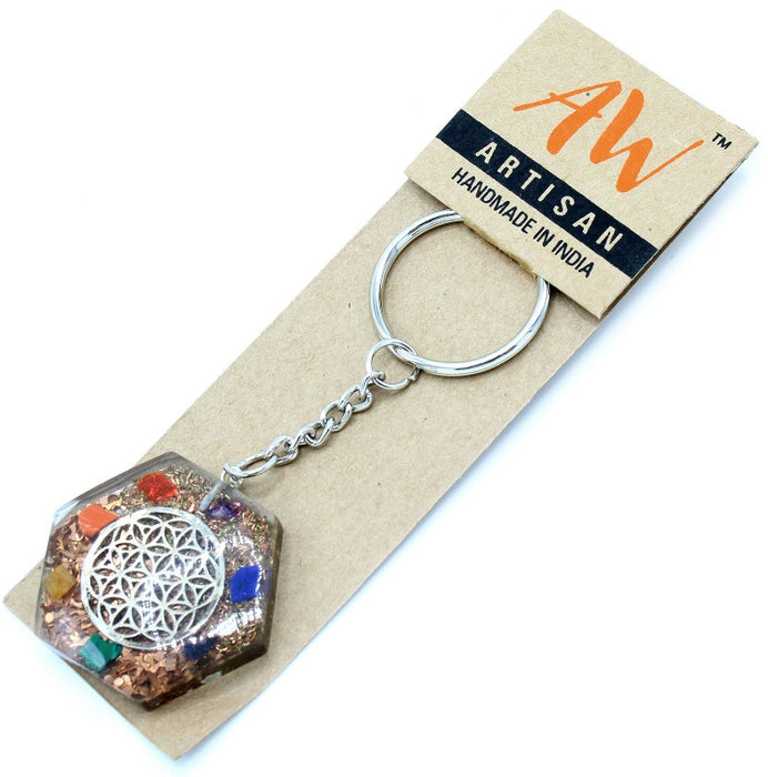 Orgonite Schlüsselanhänger – Octagon Flower of Life