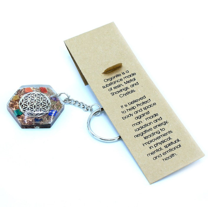 Orgonite Schlüsselanhänger – Octagon Flower of Life