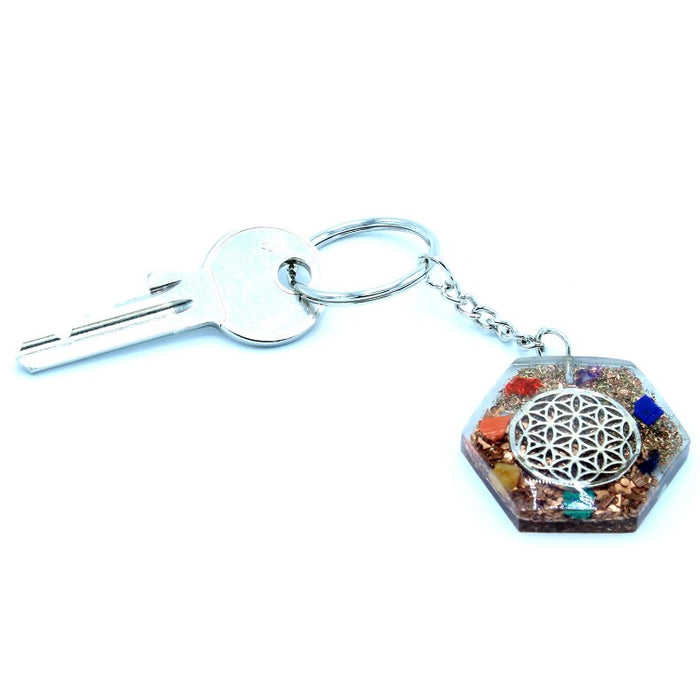 Orgonite Schlüsselanhänger – Octagon Flower of Life