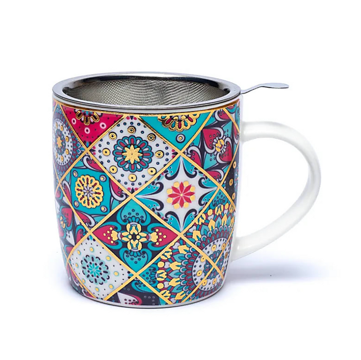 Teetasse mit Teesieb aus Edelstahl – Oriental
