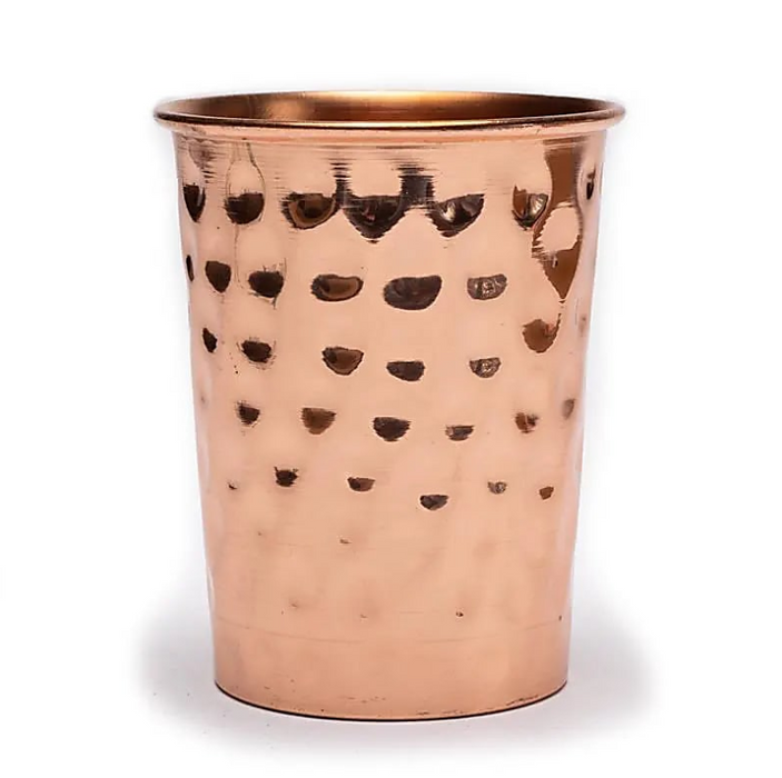 4er Set Kupferbecher – Gehämmerte Oberfläche (250ml)