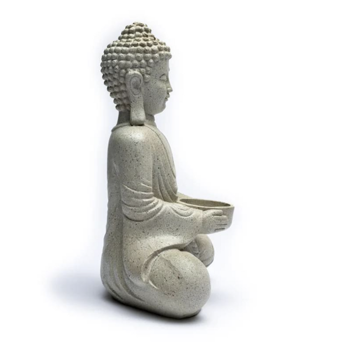 Meditierender Buddha mit Teelichthalter