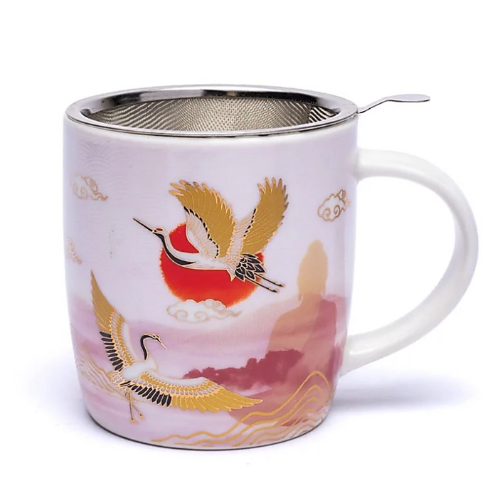 Teetasse mit Teesieb aus Edelstahl – Moment der Ruhe