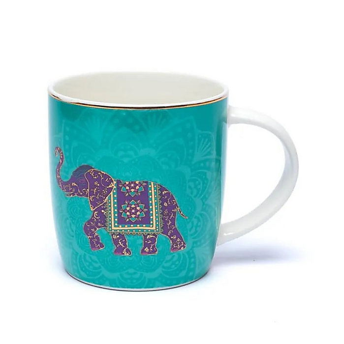 Teetasse mit Teesieb aus Edelstahl – Indischer Elefant