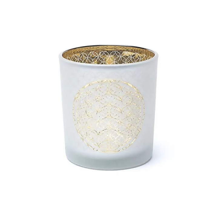 Blume des Lebens Teelichthalter - Frosted Metallic