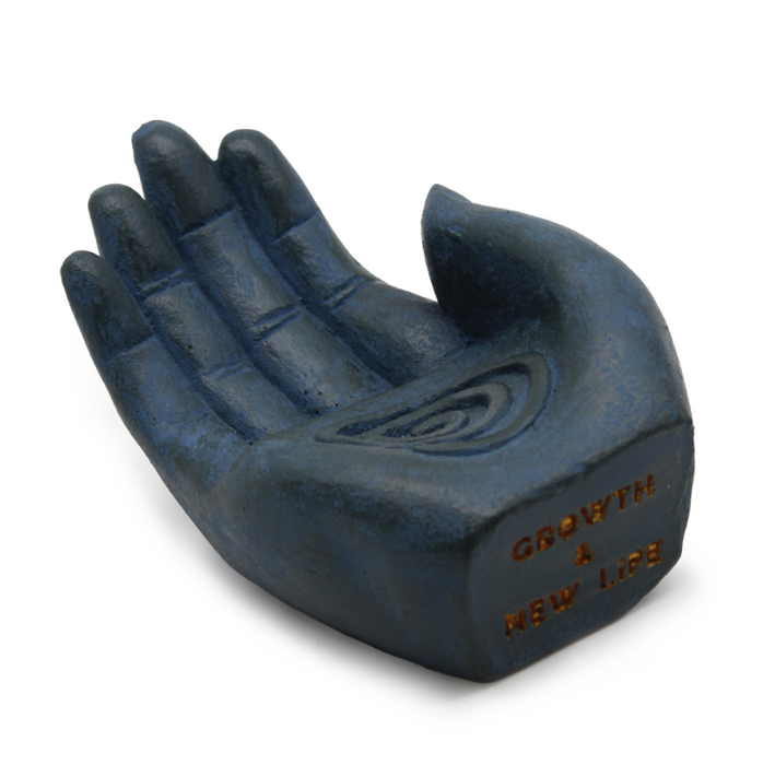 Hand Räucherstäbchenhalter – Fertility (blau)