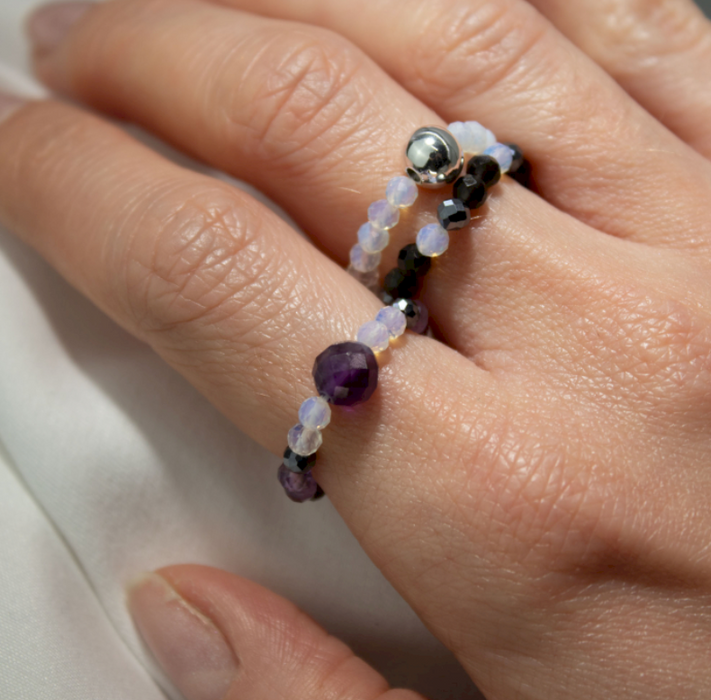 Edelstein Ring Set (3er Set) – Vollmond