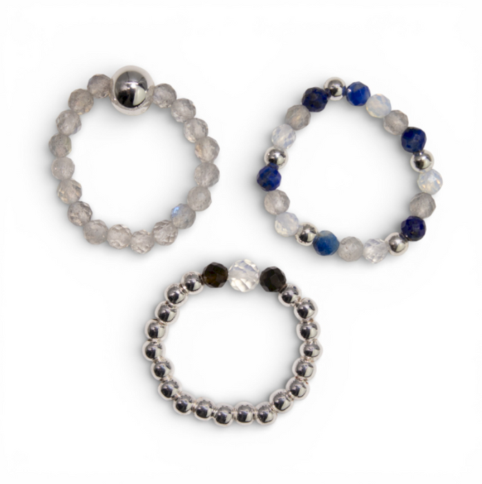 Edelstein Ring Set (3er Set) – Nordlichter