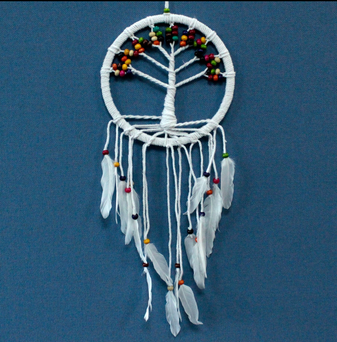 Traumfänger Lebensbaum bunt – Baumwolle 22 cm