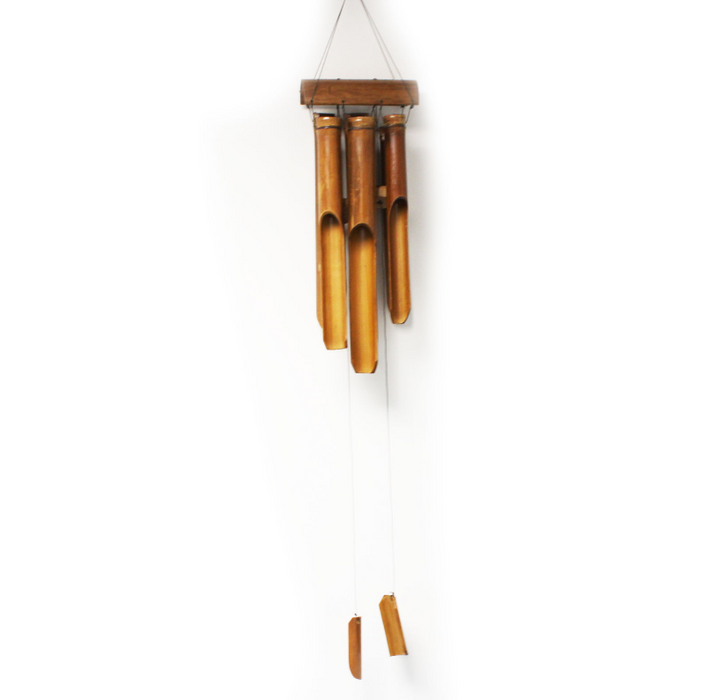 Bambus Windspiel natur – Klangspiel für Balkon, Garten & Zuhause (6 Röhren)