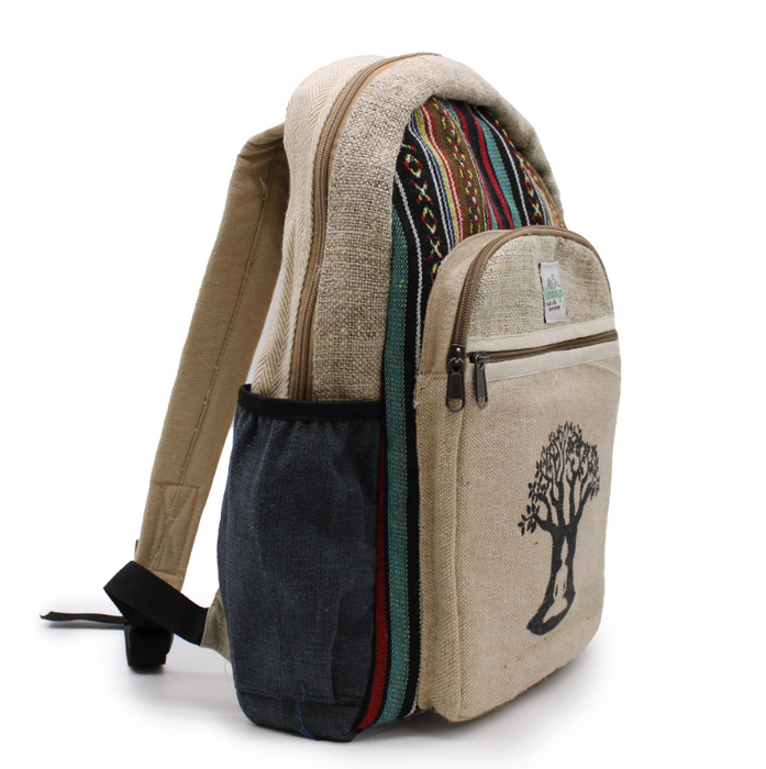 Hanf Rucksack gross – Bodhi Baum Design aus Nepal