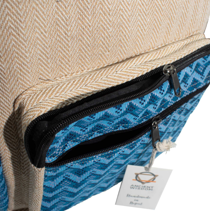 Hanf Rucksack mittel – Dhaka Design aus Nepal