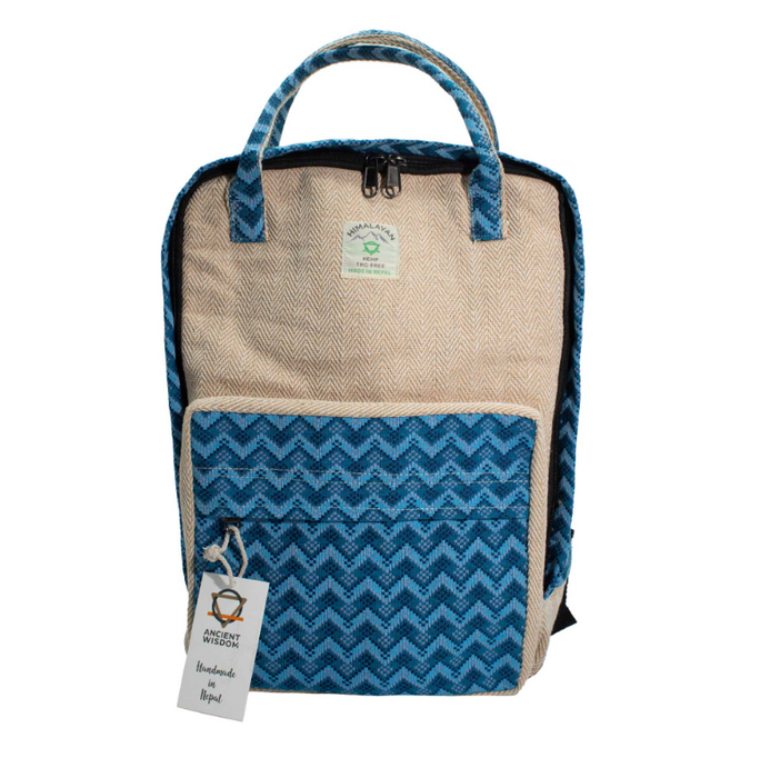Hanf Rucksack gross – Dhaka Design aus Nepal