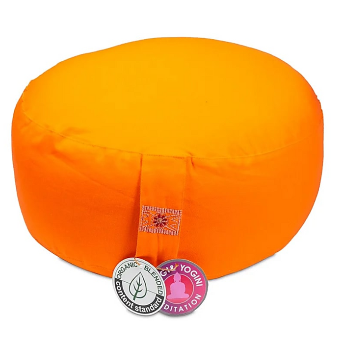 Meditationskissen Orange – Bio Baumwolle mit Buchweizenfüllung