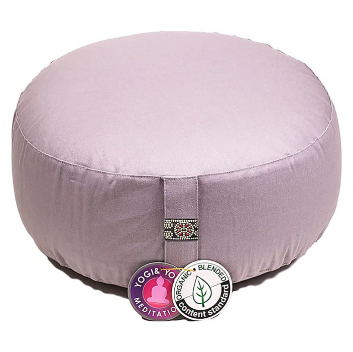 Meditationskissen taupe – Bio Baumwolle mit Buchweizenfüllung