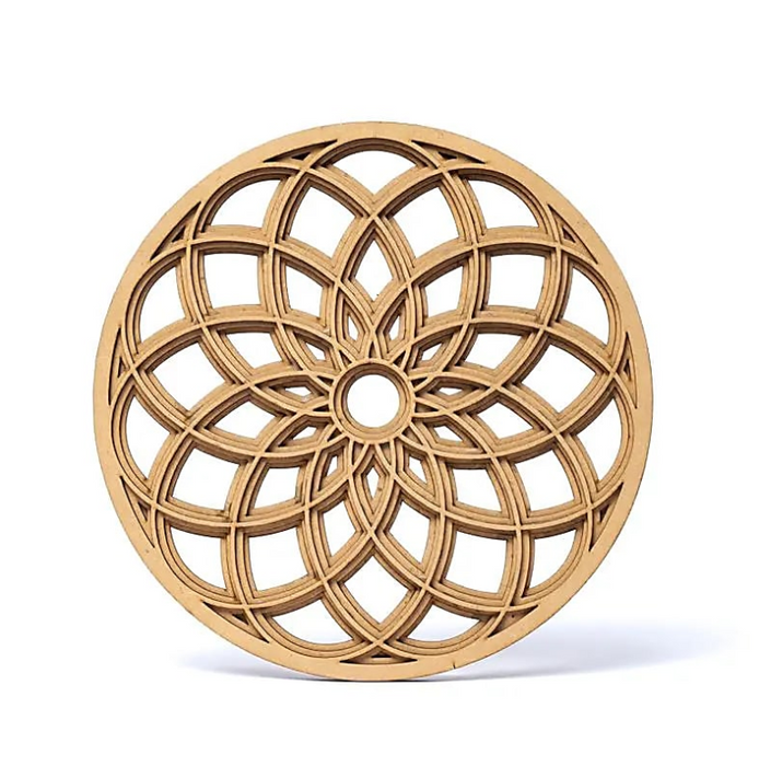 Wanddeko Lotus – 3D Holz Wanddekoration