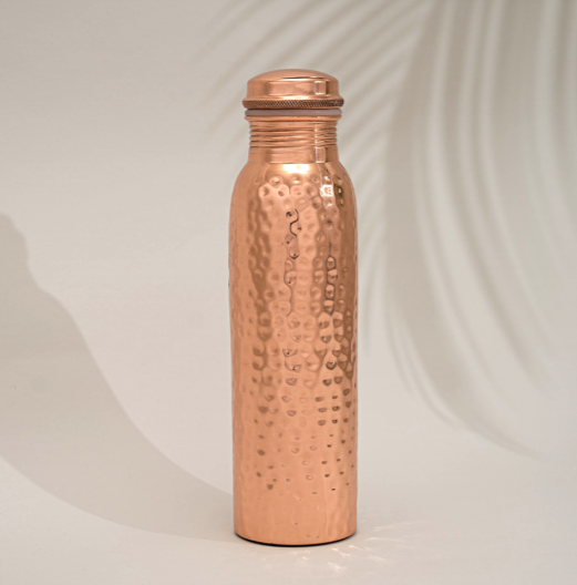 Kupferflasche 950 ml – gehämmert aus reinem Kupfer