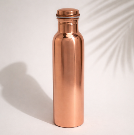 950ml Kupferflasche – glatt poliert | Handgefertigt