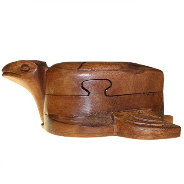 Geheimbox Schildkröte aus Holz – Handgefertigte Puzzle Box