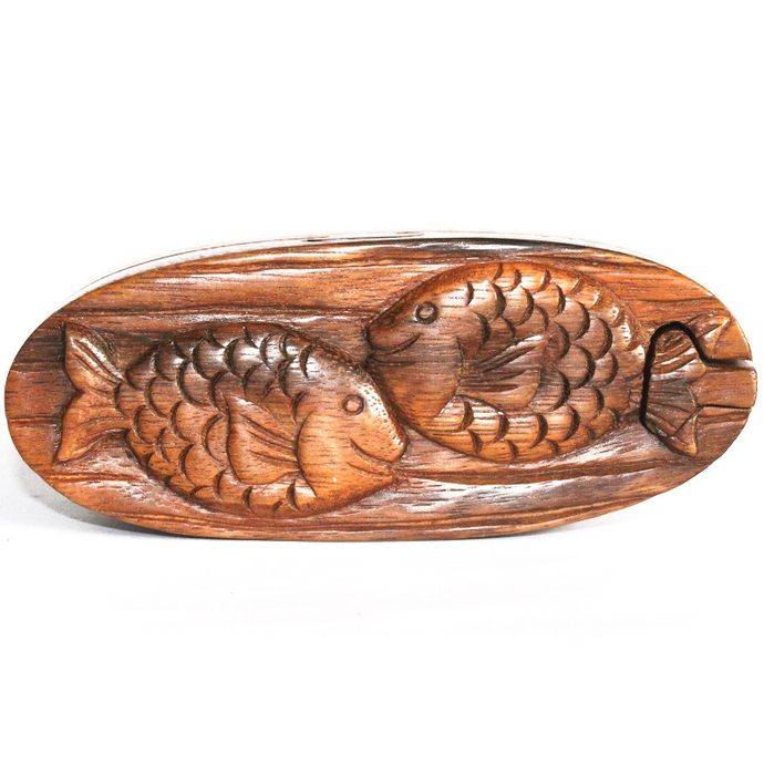 Geheimbox Zwillingsfische aus Holz – Handgefertigte Puzzle Box