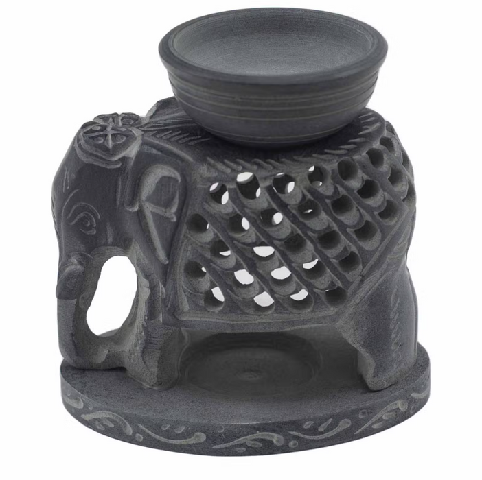 Speckstein Duftlampe Elefant – handgearbeitet
