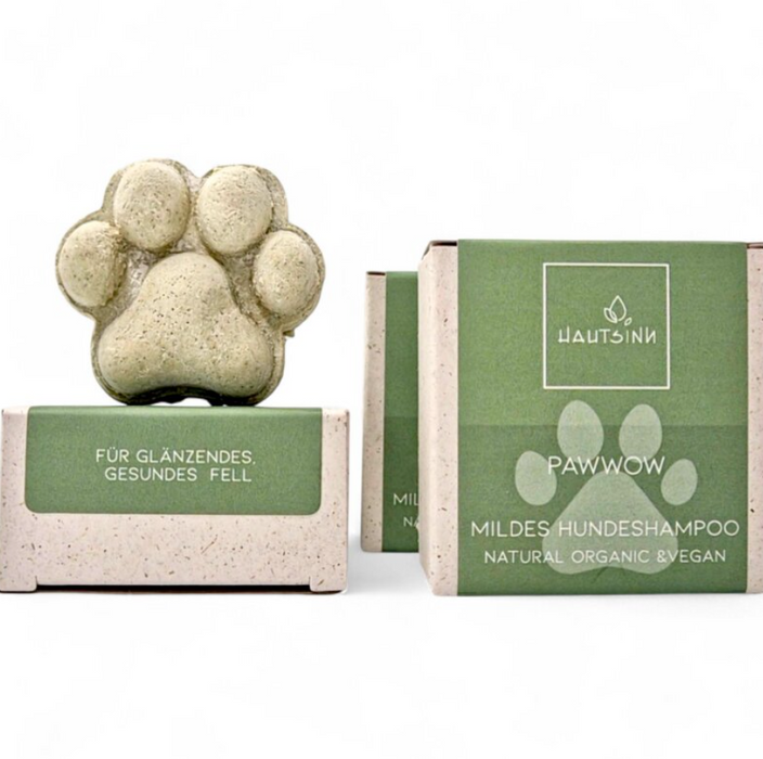 PAWWOW Organic Hundeshampoo – fester Shampoobar für Hunde