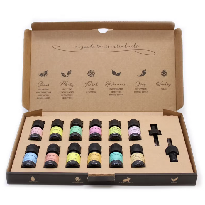 Aromatherapie Set – 12 natürliche Duftwelten | Ätherische Öle