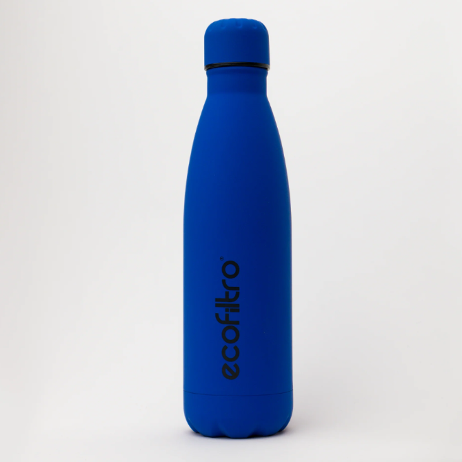 Ecofiltro Isolierflasche 500 ml – Doppelwandige Edelstahl-Trinkflasche | blau