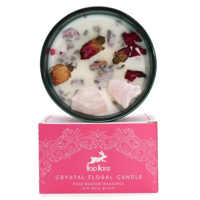 Crystal Magic Flower Duftkerze mit Kristallen – The Lovers