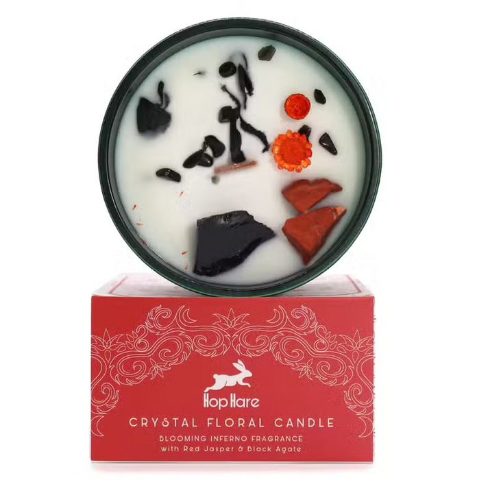 Crystal Magic Flower Duftkerze mit Kristallen – The Devil