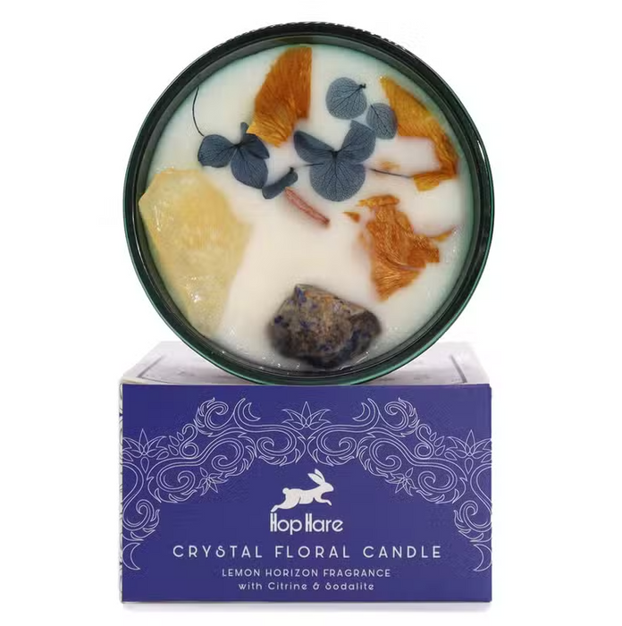 Crystal Magic Flower Duftkerze mit Kristallen – The Sun