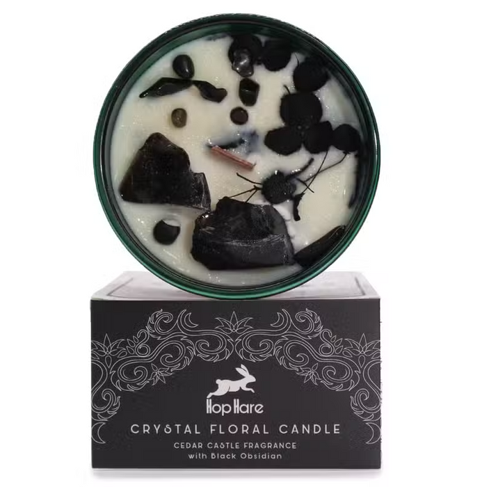 Crystal Magic Flower Duftkerze mit Kristallen – The Knight of Swords