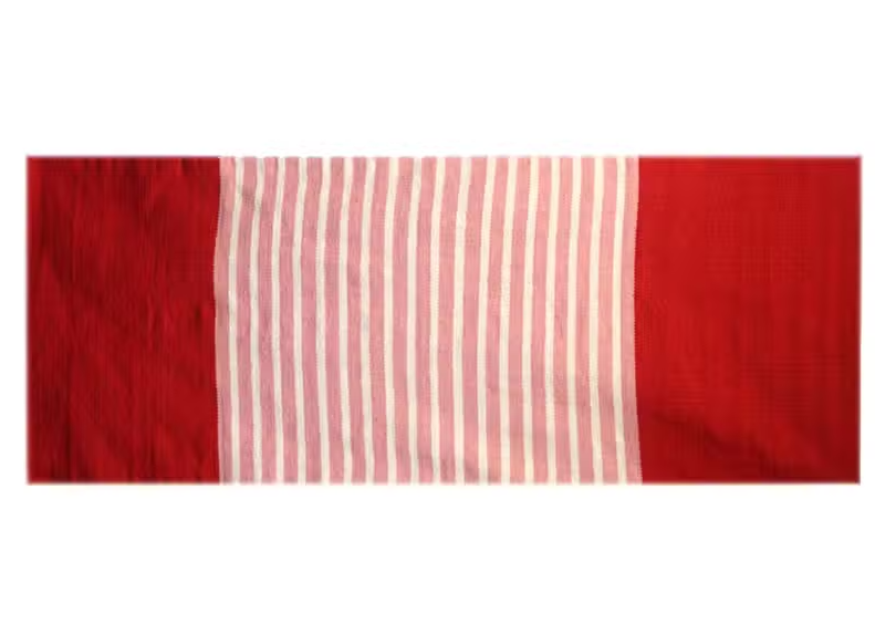 Baumwollteppich Rot & Pink – Handgewebter Läufer aus 100 % Baumwolle