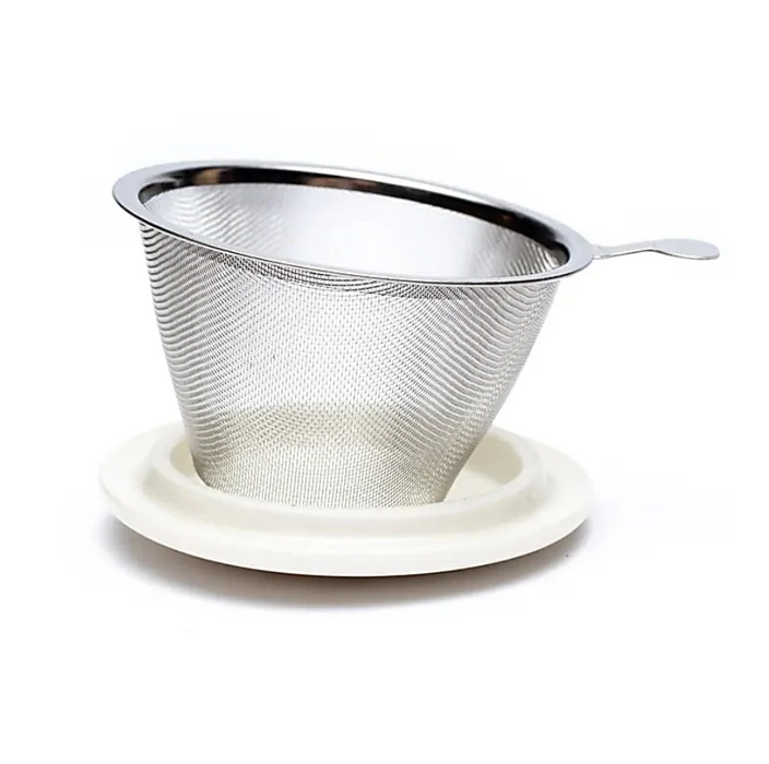 Teetasse Lebensbaum mit Edelstahlsieb & Deckel – Grün und Gold