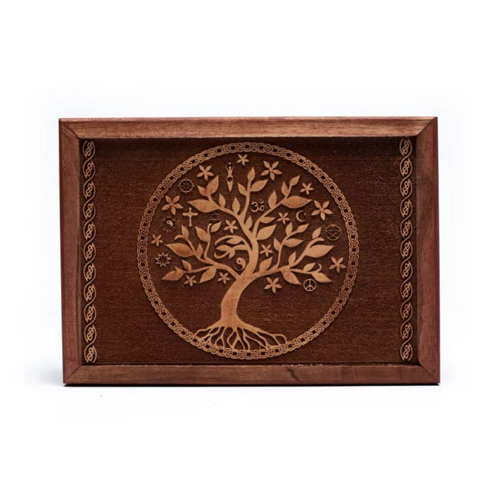 Tarotkästchen Baum des Lebens – Geschnitzte Holzbox