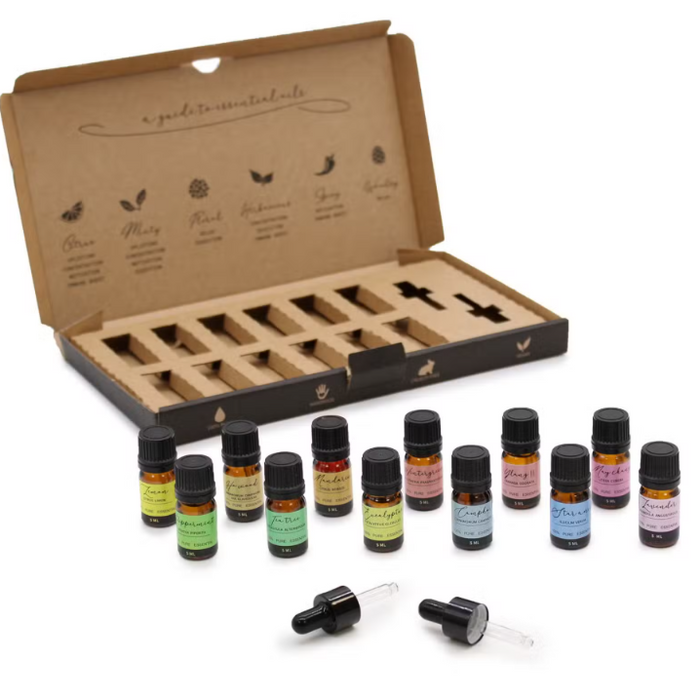 Aromatherapie Set "Duftreise" – 12 natürliche Duftwelten | Ätherische Öle